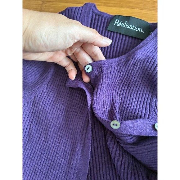 REALISATION PAR WINONA CARDIGAN - DEEP PURPLE XS - Picture 6 of 6